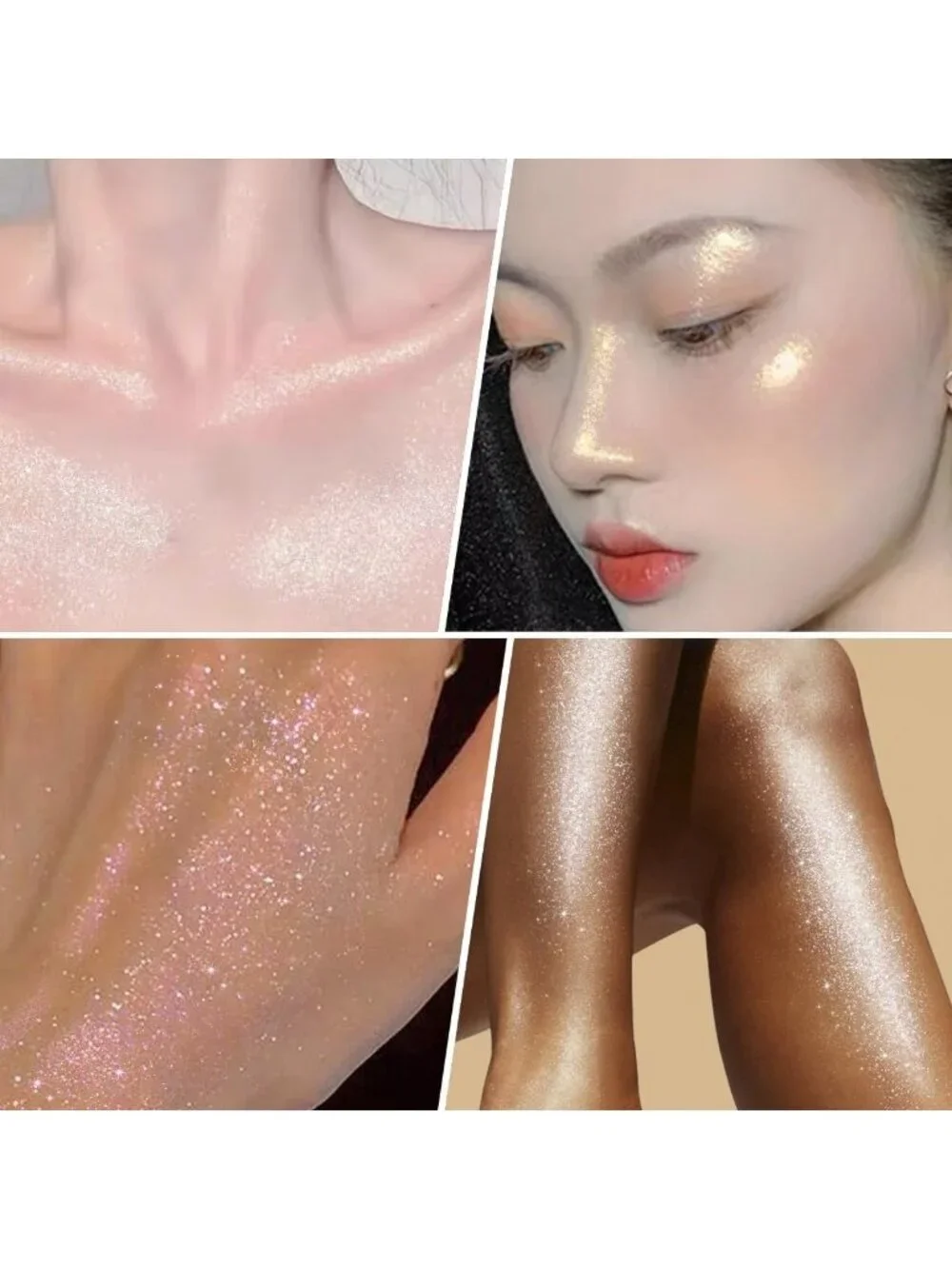 3 Pcs Liquid Highlighter Set - Dewy Glow Shimmer Drops, Hydrating & Lightweight